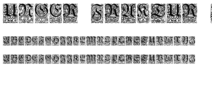 Unger-Fraktur Zierbuchstaben font